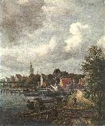 RUISDAEL, Jacob Isaackszon van View of Amsterdam  dh oil painting